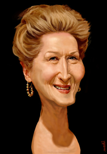 Cartoon: Meryl Streep (medium) by Medi Belortaja tagged streep,meryl