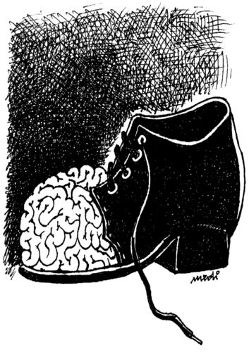 Cartoon: brain shoe (medium) by Medi Belortaja tagged shoe,brain