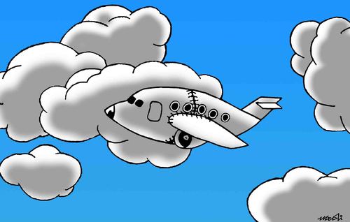 Cartoon: old plane (medium) by Medi Belortaja tagged plane,old,flying,importunate