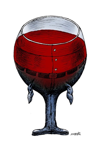 Cartoon: poor glass (medium) by Medi Belortaja tagged poor,glass,wine,alcohol,man,drinker,christmas,poverty,financial,crisis