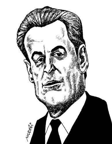 Cartoon: Nicolas Sarkozy (medium) by Medi Belortaja tagged france,president,nicolas,sarkozy