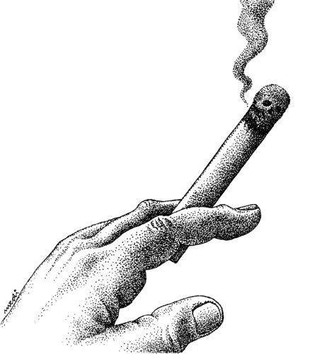 Cartoon: smoke (medium) by Medi Belortaja tagged health,skull,cigarette,smoking,smoke
