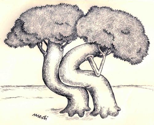 Cartoon: the tree is tired (medium) by Medi Belortaja tagged relax,seat,trees