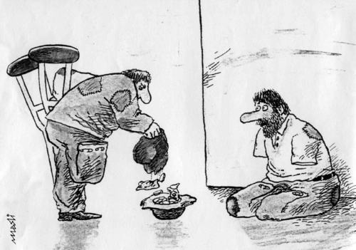 Cartoon: there are also bad (medium) by Medi Belortaja tagged poverty,poor,beggary,beggar,diabled,man