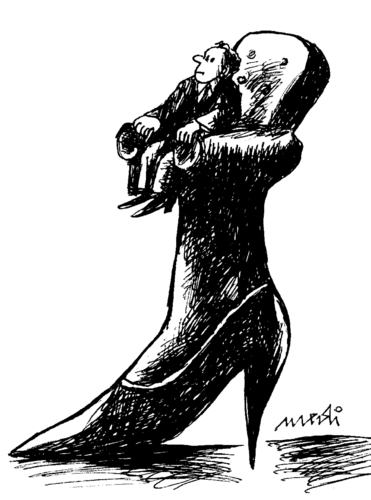 Cartoon: chair power (medium) by Medi Belortaja tagged power,legg,women,woman,chair