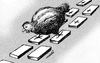 Cartoon: a dangerous chicken (small) by Medi Belortaja tagged dangerous,chicken,epidemics,bird,flu
