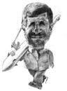 Cartoon: Ahmadinejad (small) by Medi Belortaja tagged mahmoud ahmadinajad nuclear missile military iran