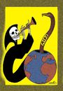 Cartoon: aids (small) by Medi Belortaja tagged aids,globe,snake,death,illness
