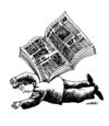 Cartoon: Bad news from the bad newspaper (small) by Medi Belortaja tagged bad,news,newspaper,press,crime,kill,murder,death,man