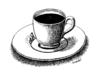 Cartoon: around coffee (small) by Medi Belortaja tagged coffee,cup,bicycling