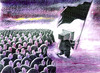 Cartoon: digital leader of peoples (small) by Medi Belortaja tagged digital leader people computers standard bearer head