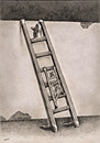 Cartoon: ladders career (small) by Medi Belortaja tagged ladders,career,wall,man,men,people,hierarchy