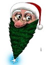 Cartoon: green beard (small) by Medi Belortaja tagged green,beard,noel,babo,santa,klaus,xmas,natale,tree,christmas