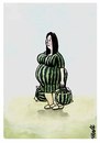 Cartoon: pregnancy (small) by Medi Belortaja tagged pregnancy,humor,watermelon,shoping