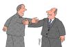 Cartoon: handshake (small) by Medi Belortaja tagged handshake,heads,politics