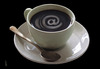 Cartoon: internet coffee (small) by Medi Belortaja tagged internet coffee digital relax logo at cup