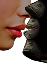 Cartoon: kissing lips (small) by Medi Belortaja tagged kissing,kiss,love,lip,lips,lover,usd,money,valentines,day