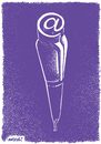 Cartoon: modern pen (small) by Medi Belortaja tagged modern,pen,internet,email,writer,writing