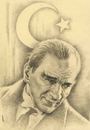 Cartoon: Mustafa Kemal Ataturk (small) by Medi Belortaja tagged mustafa,kemal,ataturk