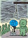 Cartoon: new hangman (small) by Medi Belortaja tagged new,hangman,virus,earth,deseases,illness,world,globe,hanging