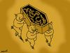 Cartoon: pigs (small) by Medi Belortaja tagged pigs,burrial,funeral,coffin,death,dead,lem,humor