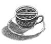 Cartoon: racism even in coffee (small) by Medi Belortaja tagged racism,coffee,wall,double