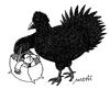 Cartoon: shopping (small) by Medi Belortaja tagged shopping,chicken,genetic,genetical,modification
