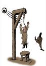 Cartoon: ultimate goal (small) by Medi Belortaja tagged ultimate goal hanging execution soocer ball hangman