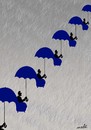 Cartoon: umbrellas hierarchy (small) by Medi Belortaja tagged umbrella,umbrellas,rain,raining,city,town,people,hierarchy,chair,chairs,democracy