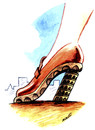Cartoon: tower of Piza (small) by Medi Belortaja tagged tower,piza,woman,shoe