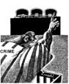 Cartoon: when crime justice charges (small) by Medi Belortaja tagged crime,justice,guilty,trial