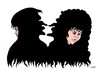 Cartoon: women (small) by Medi Belortaja tagged women,angry,face,man,woman,wife,husband,hate,hatred