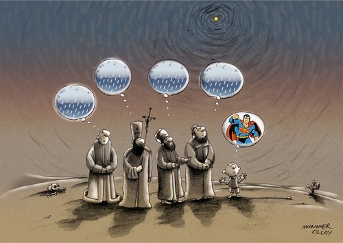 Cartoon: THE PRAYER (medium) by muammerolcay tagged the,prayer