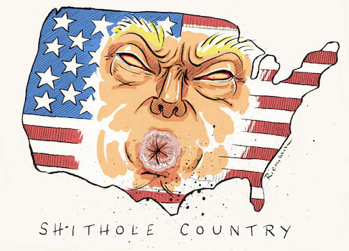Cartoon: Am A... (medium) by Riemann tagged trump,usa,dictator,republicans,ice,democracy,destruction,totalitarian,fascism,unamerican,shithole,country,pottymouth,cartoon,george,riemann,trump,usa,dictator,republicans,ice,democracy,destruction,totalitarian,fascism,unamerican,shithole,country,pottymouth,cartoon,george,riemann