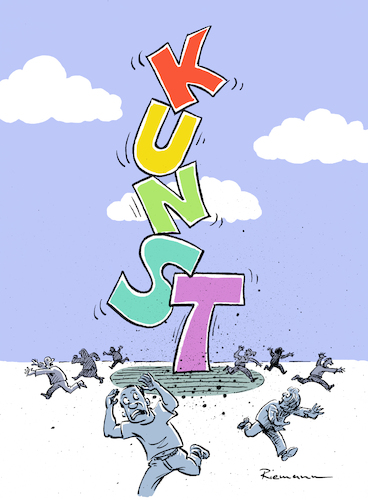 Cartoon: Kunst? (medium) by Riemann tagged freie,kunst,kunstszene,öffentliche,abstrakt,verstehen,elite,volk,meinung,cartoon,george,riemann,freie,kunst,kunstszene,öffentliche,abstrakt,verstehen,elite,volk,meinung,cartoon,george,riemann