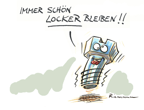 Lockere Schraube