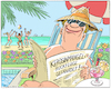 Cartoon: BINGO! (small) by Riemann tagged kerosin,treibstoff,mangel,energiekrise,irankrieg,trump,usa,mittlerer,osten,straße,von,hormus,urlaub,rückflug,tropeninsel,paradies,cartoon,george,riemann