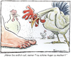 Cartoon: Hühneraugen (small) by Riemann tagged huhn augen tier mensch beziehung hahn gesundheit