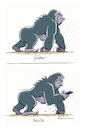 Cartoon: Männer (small) by Riemann tagged mmaan,frau,macho,männer,toxisch,gorilla,männchlich,entwicklung,cartoon,george,riemann