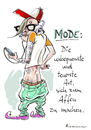 Cartoon: Mode (small) by Riemann tagged mode,fashion,eingekackt,kleidung,cool,in,out,jugend,youth,piercing,tattoo,schoenheit,beauty,geschmack,rudelverhalten,clown,cartoon,george,riemann