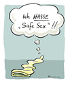 Cartoon: Safe Sex (small) by Riemann tagged safe,sex,condom,kondom,perspektive,cartoon,george,riemann