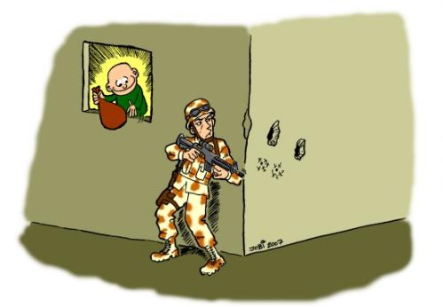 Cartoon: Jackass (medium) by jobi_ tagged war,politics,