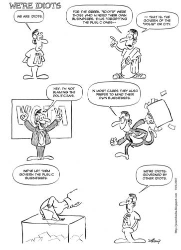 Cartoon: We are idiots (medium) by jobi_ tagged politics