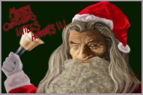 Cartoon: GANDALF CLAUS (medium) by BOHEMIO tagged christmas,merry,gandalf