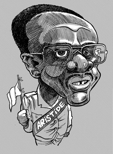 Cartoon: Ex Haitian President Aristide (medium) by halltoons tagged jean,bertrand,aristide,haiti