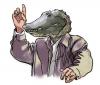 Cartoon: Gator Header (small) by halltoons tagged gator,man