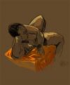 Cartoon: Gia Reclining 2 (small) by halltoons tagged figure,drawing,woman,girl,pose,nude