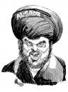 Cartoon: Moqtada Al-Sadr caricature (small) by halltoons tagged moqtada al sadr iraq iraqi