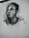 Cartoon: Portrait of Model 1 (small) by halltoons tagged model,head,portrait,drawing,charcoal