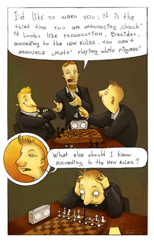 Cartoon: New rules (medium) by sfepa tagged checkmate,check,mate